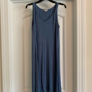 Midi tank dress, a line, cotton